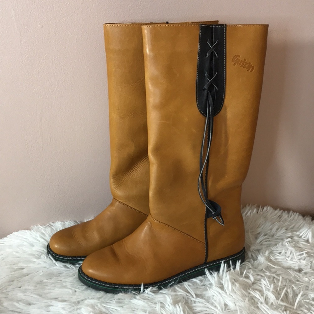 Custom Leather Riding Boots- Cognac